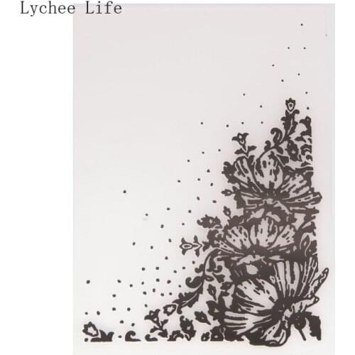 Lychee Life Embossing Folder Plastic Flower Template For Scrapbooking DIY Handmade Decoration