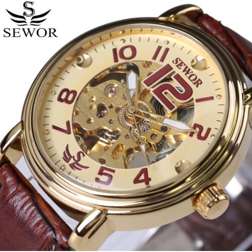 Skeleton mens watches top brand luxury automatic mechanical watch sport waterproof business watch relogio masculino 2017 New