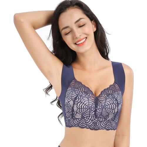 New best selling lace push high bra deep V ladies bra underwear lace large cup cover