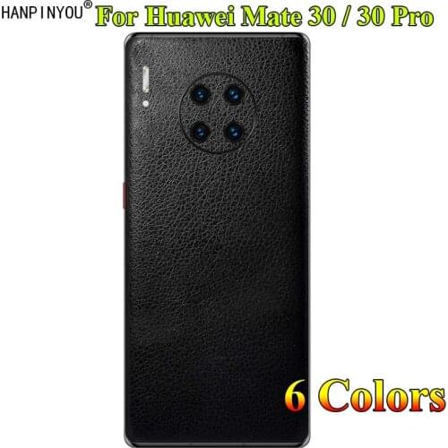 For Huawei Mate 30 Pro 30Pro New Luxury Ultra Thin Rear Back Cover Matte Decals Imitation Leather Sticker Protect Film Protector