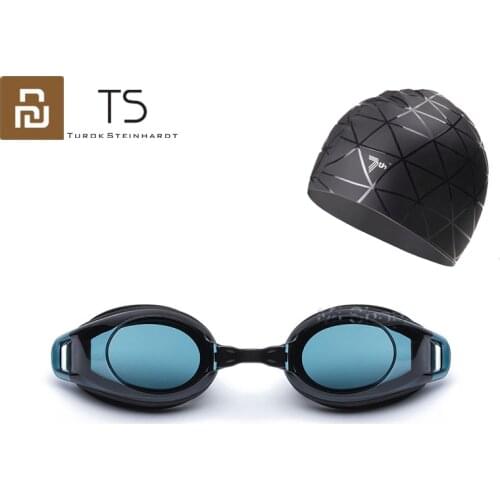 Original TS Adult Swimming Goggles Swimming Glass HD Anti-fog 3 Replaceable Nose Stump with Silicone Gasket Widder Angle Goggles