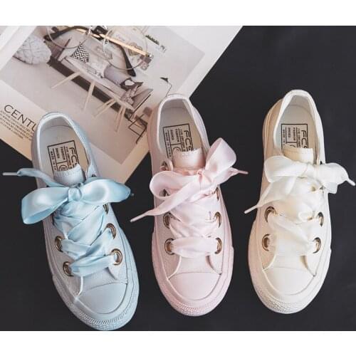 Canvas Women Shoes 2020 New Wild Shoelace Shallow Solid Color Cute Trend Flats Casual Low-top Shoes Womens Vulcanize Shoes