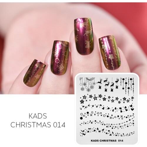 AriesLibra Christmas Series Nail Stamping Plates Template Nail Art Template Print Stamping Plates Manicure Stencil Drawing Tools