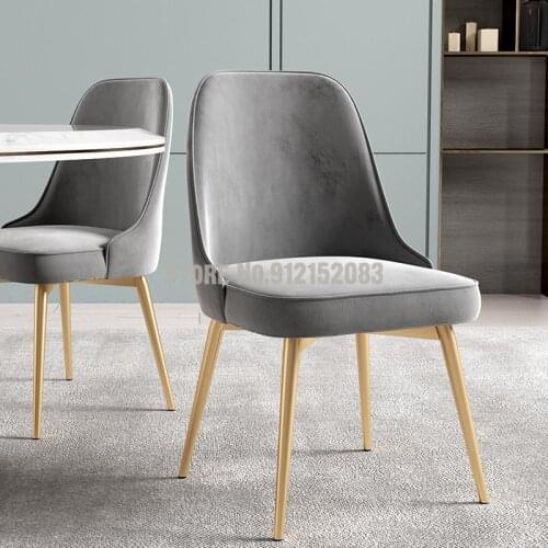 Nordic wrought iron dining chair home light luxury modern minimalist restaurant net red comb makeup desk chair back swan chair