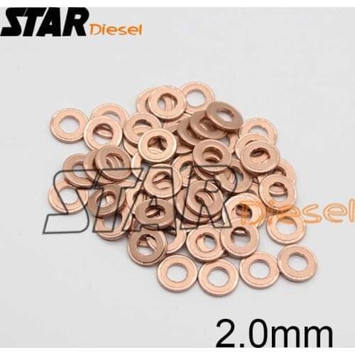 STAR DIESEL 30pcs F00RJ01086 2mm cooper washer for bosch Good quality adjust copper shims F00VC17504(15*7.7*2mm)