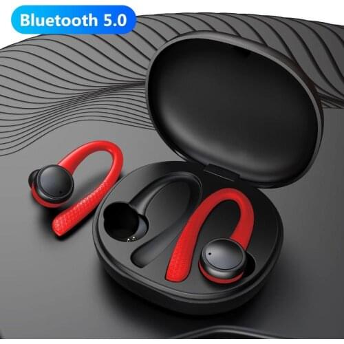 T7 Pro TWS Wireless Earphones Ear Hook Bluetooth5.0 Earphone HiFi Stereo Sports Headset Bluetooth Earphone with Charging Box