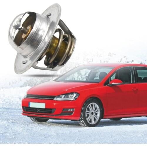 Thermostat with Sealing Ring Reliable Iron Car Engine Coolant Thermostat 050121113C for Volkswagen Golf 1998-2013 4 Cylinder