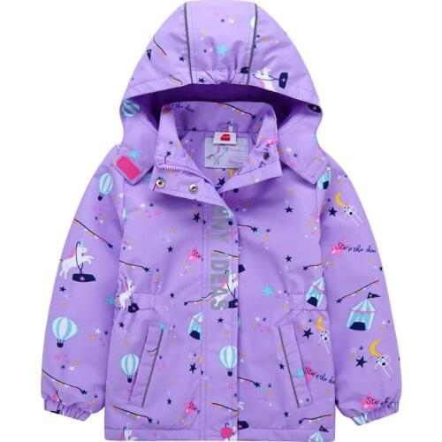 Girls Windbreaker Jacket 2020 Spring/Autumn Fashion Kids Polar Fleece Outerwear Coat For Girl 3-12 Years TX299