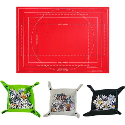 100x73CM Puzzles Pad Jigsaw Roll Felt Mat Playmat Puzzles Blanket For Up to 2000pcs Storage Puzzle Rolle Matte Teppich Matte