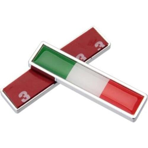 2Pcs/Lot Car Italy Flag Metal Sticker Decorate Sticker Emblem Badge For Italian National flag Cars