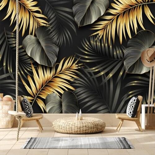 3d Custom Nordic Tropical Banana Leaf Wallpapers for Bedroom Non Woven Textured Paper Removable Walls In Rolls Home Decor Mural