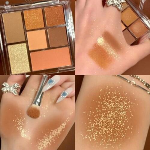 7 Colors Eyeshadow Shimmer Shine Natural Matte Glitter Eye Shadow Makeup Palette Waterproof Long-Lasting Beauty Cosmetic TSLM1