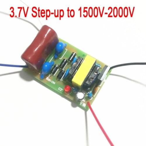 DC-DC DC 3V-4.2V 3.7V Step-up to 1500V-2000V 1800V High Voltage Arc pulse Boost Module 1500V