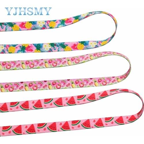 3/8" 10 Yards M-21528-686 Double-Sided Fruit Thicken Ribbon DIY Handmade For Dog Collar Leash Mobile Phone Chain Kettle Webbing