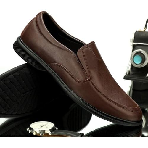 Luxury Mens Loafers Classic Mens Casual Driving Shoes Genuine Leather Fashion Brown Flats Luxury Wedding Office Suit Shoes Man