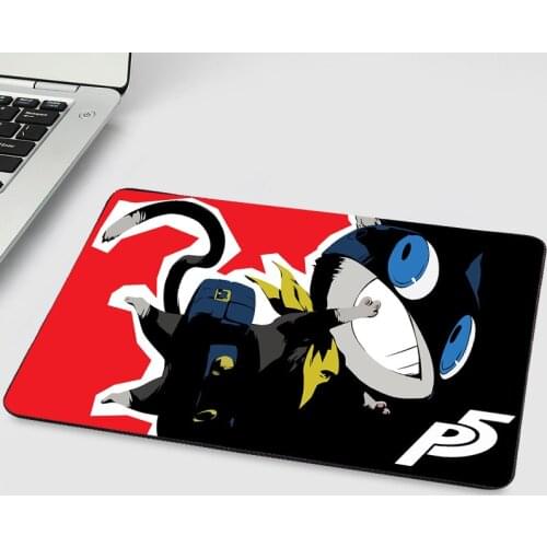 Mairuige Video Game Persona 5 Pattern Mousepad Mini Size Popular Rubber Mouse Mat Morgana Neko Cute Diy Cool Pc Computer Mats