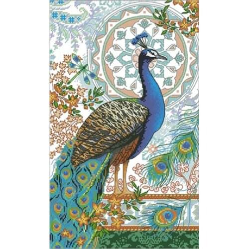 Beautiful peacock patterns Counted Cross Stitch 11TC 14CT 18TC DIY Cross Stitch Kits Embroidery Needlework Sets home decor
