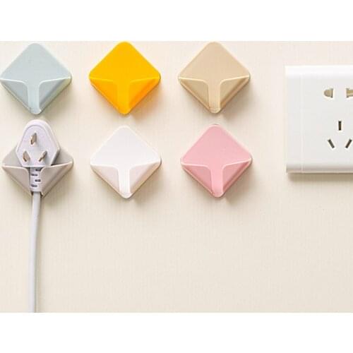 2Pcs/lot New Nail-free Power Storage Rack Wall Hook Kitchen Hook Adhesive Stick Hooks Power Plug Socket Hanger Toothbrush Holder