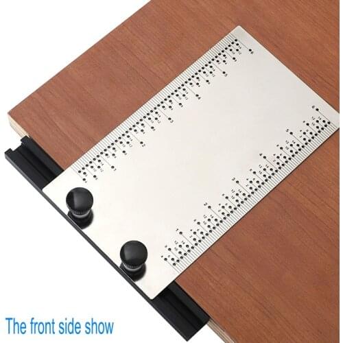 Stainless Steel 6 Inch Marking T-Ruler Inch Type Hole Positioning Measuring Ruler Woodworking Scribing Marking Ruler Gauge Tool