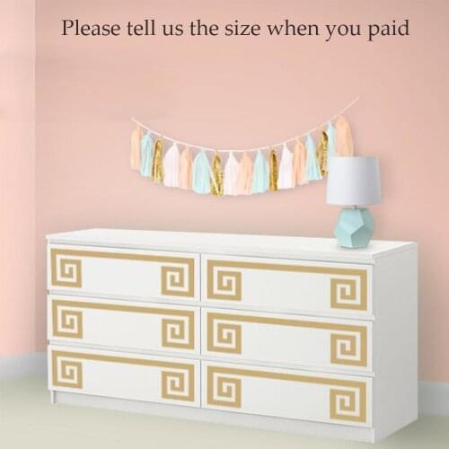 2020 New Decals For Furniture Hack Greek Key Furniture Morocco Sticker For Malm Dresser Hack Decal wall sticker