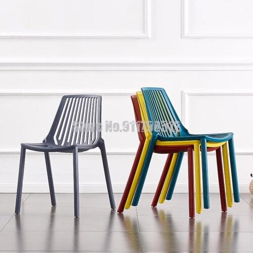 Nordic plastic dining chair modern minimalist lounge chair INS chair home backrest stool desk chair makeup chair
