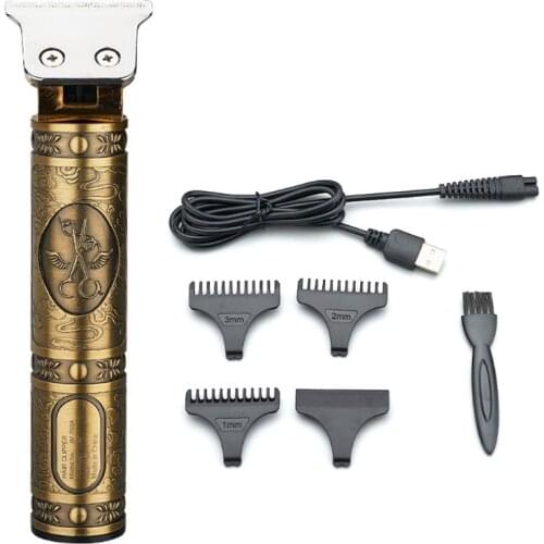 Professional Retro Carving Electric Hair Clippers Beard Trimmer Barber Machine