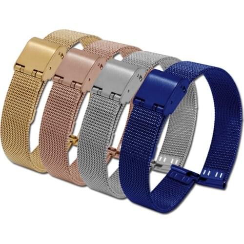 Fine Steel Watchband 6 8 10 12 14 16 18 20 22 24mm Silver Golden Strap For DW Casio CK Mens And Womens Watch Accessories