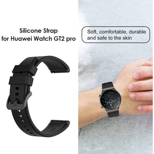 22mm Watch Band Exterior Decoration Parts Soft Silicone Strap Replacement Watchband Belt for Huawei Watch GT2 Pro 2e