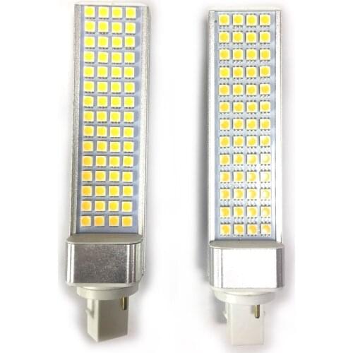 G24 LED PLC Bulb SMD 5050 52/60 LED 10W/13W PL Corn Light Bedroom Lamp LED Transverse Inserted Warm White Light Lamp 85V-265V