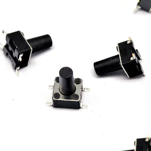 100 PCS 6*6*4.1~11.5 mm tact switch 4 pin Patch micro button switch Key switch Tactile Push Button Induction switch 6x6 series