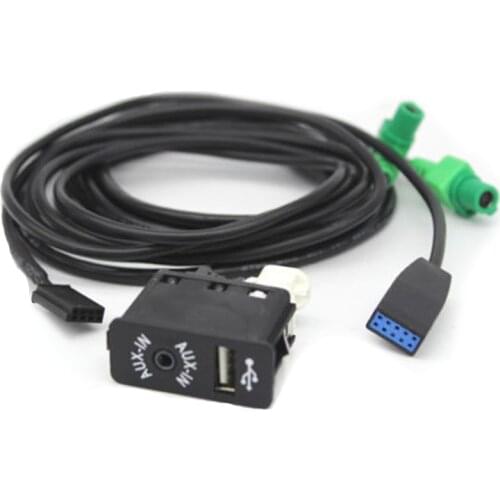 USB Aux Switch socket Wire Harness Cable For BMW E46 2002-2006 business cd 10pin