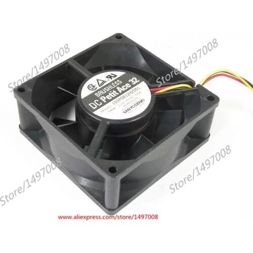 SANYO DENKI 109P0812H2D01 DC 12V 0.16A 80x80x32mm Server Cooling Fan