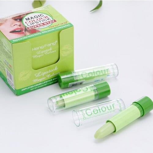 Waterproof Magic lipstick Temperature Change Color Lip balm lasting moisturizing moisture green lipstick Lips Makeup