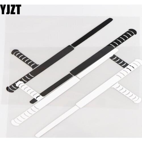 YJZT 14.3CM×17.1CM Personalized Car Stickers, Creative Ancient Weapons Design, Vinyl Car Decoration Decals 1C-0082