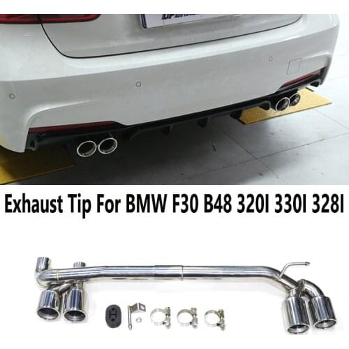 1 set Stainless Steel Car Exhaust Pipe For BMW 3 series 320i 330i 328i M sport in 2017-2019 Exhaust Pipe Muffler tip