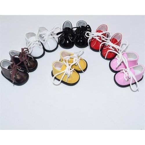 1 Pair Doll Toy Doll Boots Dress Up Doll Accessories Doll Toy Shoes 5CM Simulation Leather Shoes Finger Toy Keychain
