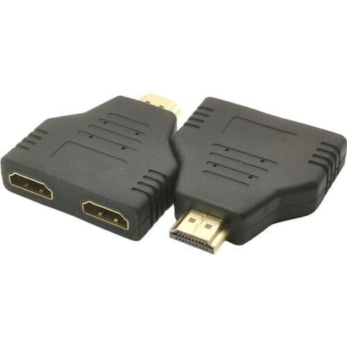 1pc Newest High Quality 1080P HDMI-compatible Port Male To 2 Female 1 In 2 Out Splitter Cable Adapter Converter