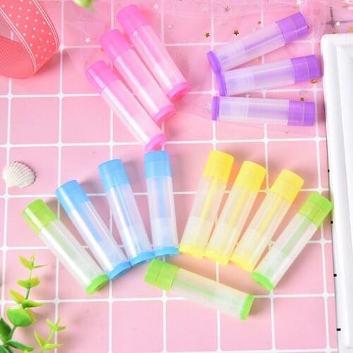 10pcs/lot 5g Plastic Lip Balm Empty Refillable Bottle 5 Ml Fashion Lipbalm Pipes Lipstick Tubes Colourful