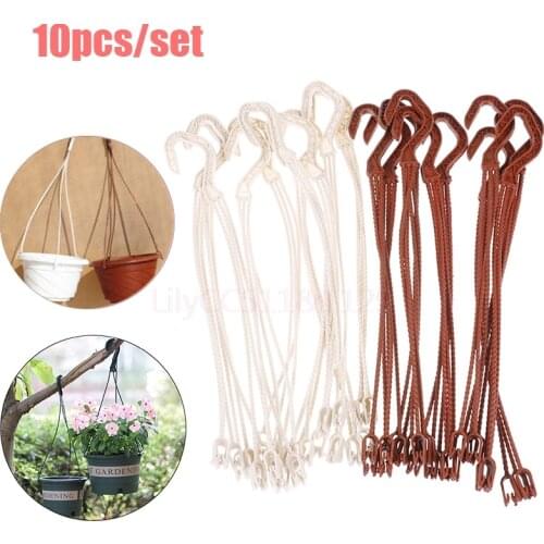 10pcs Plant Hanger Hooks Flower Pots Hanging Basin Garden Basket Hanging Chains 36cm