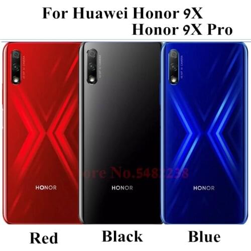 100% Original battery cover For Huawei Honor 9X 9Xpro HLK-AL00 Back Housing door Cover Rear case With camera lens Replacement