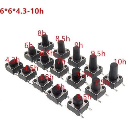 100pcs microswitch Panel PCB Momentary Tactile Tact Mini Push Button Switch SMT 4pin