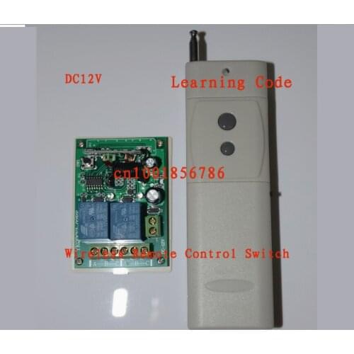 12V 2CH 10A 3000M Wireless Remote Control Switch Receiver board & transmitter remote controllerLearning code 315/433MHZ