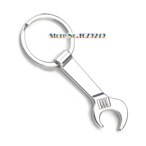200pcs Wrench Shape Bottle Opener With Key ring Wrench Beer Opener Keychain Novelty Gift Kitchen Tool