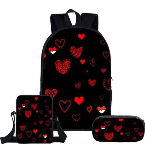 New School Bags 3pcs Set Bookbags Teenage Primary Backpack with Lunch Box Pencil Bags Boys Girls Backpack Student C331