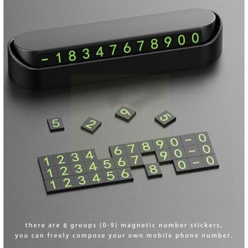Car Temporary Parking Card Phone Number Card Plate Park 13x2.5cm Stop Car Fashion Accessories Telephone Number Car Automobi T2X6