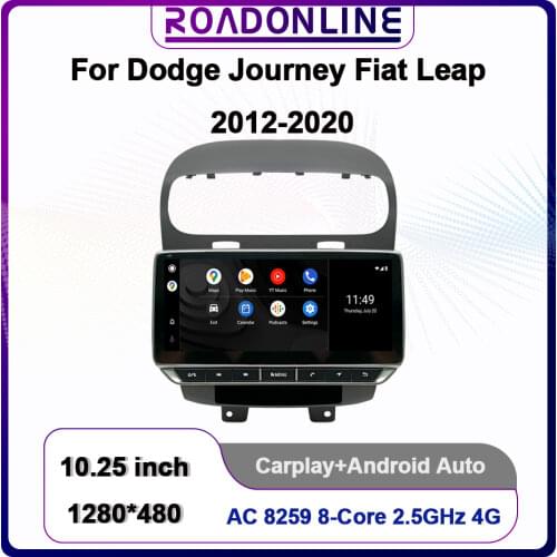 10.25 inch Car Android Octa Core 4+64G Gps Navigation Car Multimedia Player Radio For Dodge Journey Fiat Leap 2012-2020