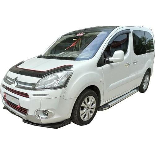 For Citroen Berlingo 2009-2017 Car Front Bumper Lip 3 pcs Black Splitter Diffuser Lip Body Kit Spoiler Bumpers