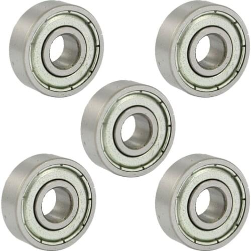 BOFO Hot 606Z 6 x 17 x 6mm Metal Miniature Deep Groove Ball Bearings 5 Pcs