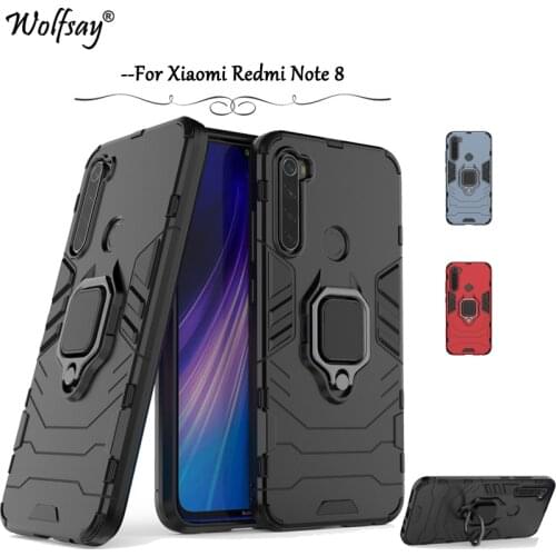 For Xiaomi Redmi Note 8 Case Armor Finger Ring Holder Phone Case For Xiaomi Redmi Note 8 Protective Cover Xiaomi Redmi Note 8