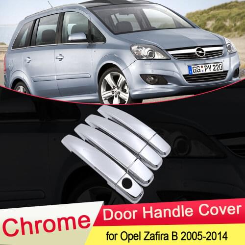 For Opel Zafira B Family Vauxhall 2005~2014 Chrome Door Handle Cover Trim Car Styling Accessories 2006 2007 2008 2009 2010 2011